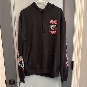 Fresh Laundry Black Graphic Hoodie with Colorful Design, XL